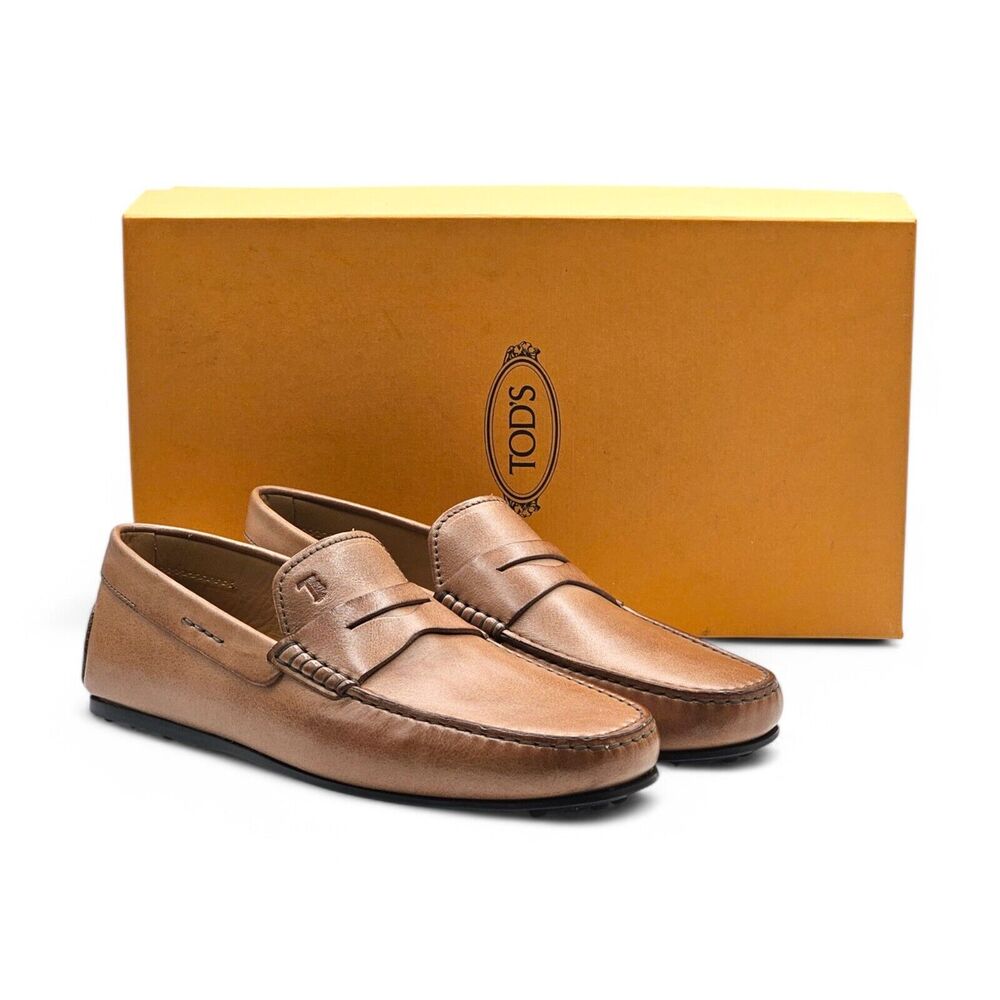 Tod's Driving Shoes City Gommino Leather Loafers - Brown - US 8 / UK 7 $695